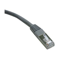 Eaton Tripp Lite Series Cat5e 350 MHz Molded Shielded (STP) Ethernet Cable (RJ45 M/M), PoE, Gray, 100 ft. (30.5 m) - Patch cable - RJ-45 (M) to RJ-45 (M) - 100 ft - STP - CAT 5e - molded, stranded - gray