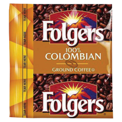 Folgers 100% Colombian Pouch Coffee, 1.75 Oz., Carton Of 42 Bags