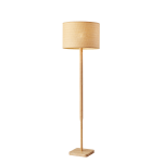 Adesso Ellis Floor Lamp, 58inH, Natural/Beige