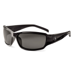 Ergodyne Skullerz Safety Glasses, Thor, Polarized, Black Frame, Smoke Lens