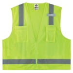 Ergodyne GloWear Safety Vest, Economy Surveyors 8249Z, Type R Class 2, 4X/5X, Lime