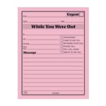 Adams "While You Were Out" Message Pads, 4 1/4in x 5 1/2in, 50 Sheets, Pink, Pack Of 12