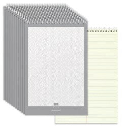 Office Depot Brand Writing Pads, 5in x 8in, Narrow Ruled, 50 Sheets, White, Pack Of 12 Pads