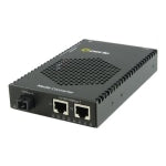 Perle S-1110DPP-S1SC20U - Fiber media converter - GigE - 10Base-T, 100Base-TX, 1000Base-T, 1000Base-BX - SC single-mode / RJ-45 - up to 12.4 miles - 1310 (TX) / 1490 (RX) nm