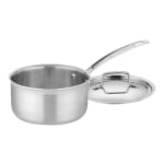 Cuisinart MultiClad Pro Saucepan With Cover, 0.5 Gallon, Silver