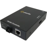 Perle S-110-M1SC2U - 10/100 Fast Ethernet Media and Rate Converter - 1 x Network (RJ-45) - 1 x SC Ports - 100Base-BX, 10/100Base-TX - 1.24 Mile - Rail-mountable, Rack-mountable, Desktop