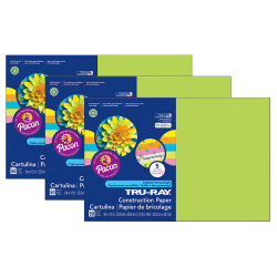 Pacon Tru-Ray Construction Paper, 12in x 18in, Assorted Hot Colors, 50 Sheets Per Pack, Set Of 3 Packs