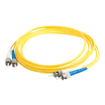 C2G 7m ST-ST 9/125 Duplex Single Mode OS2 Fiber Cable - Yellow - 23ft - Patch cable - ST single-mode (M) to ST single-mode (M) - 7 m - fiber optic - duplex - 9 / 125 micron - OS2 - yellow