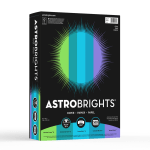 Astrobrights Color Multi-Use Printer & Copy Paper, 1 Ream, Cool Assortment, Letter (8.5in x 11in), 500 Sheets Per Ream, 24 Lb, 94 Brightness