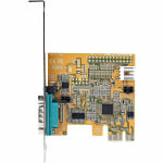 StarTech.com PCI Express Serial Card, PCIe to RS232 (DB9) Serial Interface Card, 16C1050 UART, COM Retention, Low Profile, Windows & Linux