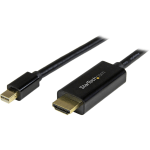 StarTech.com Mini DisplayPort To HDMI Adapter Cable, 15ft, Black