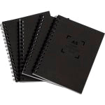 Livescribe A5 Notebooks, 5-7/8in x 8-1/4in, 1 Subject, College Ruled, 80 Sheets, Black, Set Of 4 Notebooks