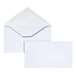 Office Depot Brand Envelopes, 3-5/8in x 6-1/2in, Gummed Seal, White, Box Of 500