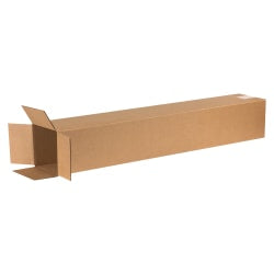 Partners Brand Tall Corrugated Boxes, 6in x 6in x 40in, Kraft, Pack Of 25