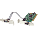 StarTech.com 2 Port PCI Low Profile RS232 Serial Adapter Card with 16550 UART - Low Profile 2 Port 16550 Serial PCI Card - Serial adapter - PCI - serial - 2 ports