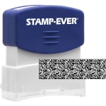 Stamp-Ever Pre-inked Security Block Stamp - 1.69in Impression Width x 0.56in Impression Length - 50000 Impression(s) - Blue - 1 Each