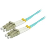 Comprehensive 15M 10Gb LC/LC Duplex 50/125 Multimode Fiber Patch Cable - Aqua - 49.21 ft Fiber Optic Network Cable for Network Device - First End: 2 x LC Network - Male - Second End: 2 x LC Network - Male - 10 Gbit/s - Patch Cable - 50/125 Âµm