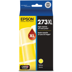 Epson T273XL Claria Premium 420-S High-Yield Yellow Ink Cartridge, T273XL320-S