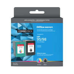 Office Depot Brand Remanufactured Black And Tri-Color Ink Cartridge Replacement For HP 95, 98 Pack Of 2, OD295-98A