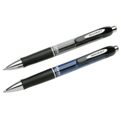 SKILCRAFT Vista Retractable Security Gel Pen, Fine Point, Black Barrel, Black Ink, Pack Of 3 (AbilityOne 7520-01-574-5970)