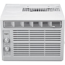 Whirlpool Window-Mounted Air Conditioner With Mechanical Controls, 12 1/2inH x 16inW x 15 5/16inD, White