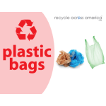 Recycle Across America Plastic Bags Standardized Recycling Labels, PBAG-8511, 8 1/2in x 11in, Pink