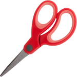 Sparco 5in Kids Pointed End Scissors - 5in Overall Length - Pointed Tip - Red - 1 Each