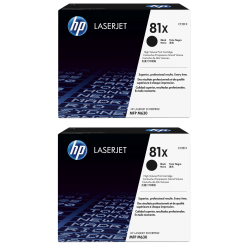 HP 81X High-Yield Black Toner Cartridges, Pack Of 2, CF281X