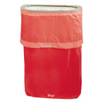 Amscan Pop-Up Plastic Trash Fling Bins, 13 Gallons, Apple Red, Pack Of 3 Bins