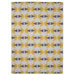 Linon Washable Outdoor Area Rug, Margo, 5ft x 7ft, Ivory/Yellow