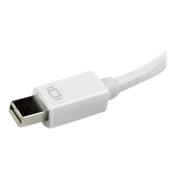 StarTech.com Travel A/V 3-in-1 Mini DisplayPort To VGA DVI Or HDMI Adapter, White