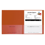 C-Line Classroom Connector School-To-Home Folders, 8-1/2in x 11in, Orange, Box Of 25 Folders