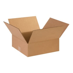 Partners Brand Flat Corrugated Boxes, 14in x 14in x 5in, Kraft, Pack Of 25