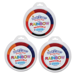 Ready 2 Learn Jumbo 6-in-1 Circular Washable Stamp Pads, 5-3/4in, Rainbow, Pack Of 3 Pads