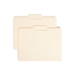 Smead Selected Tab Position Manila File Folders, Letter Size, 1/3 Cut, Position 2, Pack Of 100