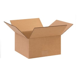 Partners Brand Flat Corrugated Boxes, 10in x 10in x 5in, Kraft, Pack Of 25