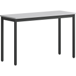 Lorell Melamine/Steel Utility Table, 30inH x 48inW x 18-1/8inD, Gray/Black