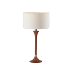 Adesso Rebecca Table Lamp, 26inH, Walnut/White