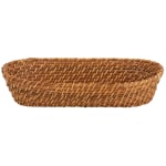 Martha Stewart Rattan Oval Bread Basket, 3inH x 6inW x 12-1/2inD, Brown