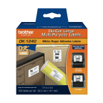 Brother DK1240 Paper Labels, 4in x 2in, White, Pack Of 600