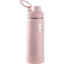 Takeya Actives Spout Reusable Water Bottle, 18 Oz, Blush