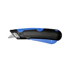 Cosco EasyCut Self-Retracting-Blade Safety Cutter, Black/Blue