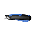 Cosco EasyCut Self-Retracting-Blade Safety Cutter, Black/Blue