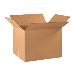 Partners Brand Corrugated Boxes, 22in x 16in x 16in, Kraft, Pack Of 15