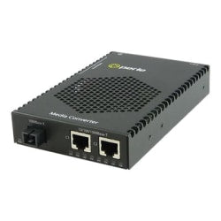 Perle S-1110DP-S1SC40U - Fiber media converter - GigE - 10Base-T, 100Base-TX, 1000Base-T, 1000Base-BX - SC single-mode / RJ-45 - up to 24.9 miles - 1310 (TX) / 1490 (RX) nm