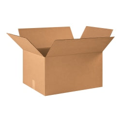 Partners Brand Corrugated Boxes, 22in x 17in x 12in, Kraft, Pack Of 10