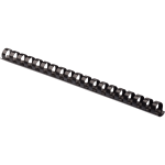 Fellowes Plastic Combs - Round Back 5/8in 120 sheets Black 25 pk - 0.6in Height x 10.8in Width x 0.6in Depth - 0.62in Maximum Capacity - 120 x Sheet Capacity - For Letter 8 1/2in x 11in Sheet - 19 x Rings - Round - Black - Plastic - 25 / Pack