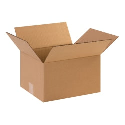 Partners Brand Corrugated Boxes, 12in x 10in x 7in, Kraft, Pack Of 25