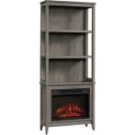 Sauder Select 72inH Bookcase With Fireplace, Mystic Oak