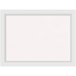 Amanti Art Cork Bulletin Board, 32in x 24in, White, Blanco White Wood Frame